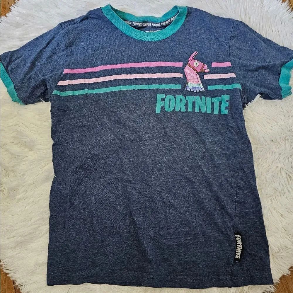 Boy's Fortnite Llama Short Sleeve Tshirt Size 10/12